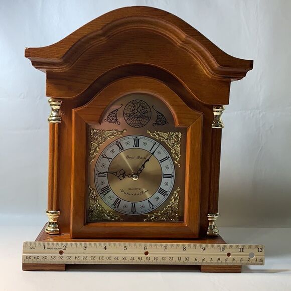 Daniel Dakota Westminster Chime Vintage Quartz Beautiful Chimes Brown Wood - Picture 14 of 15